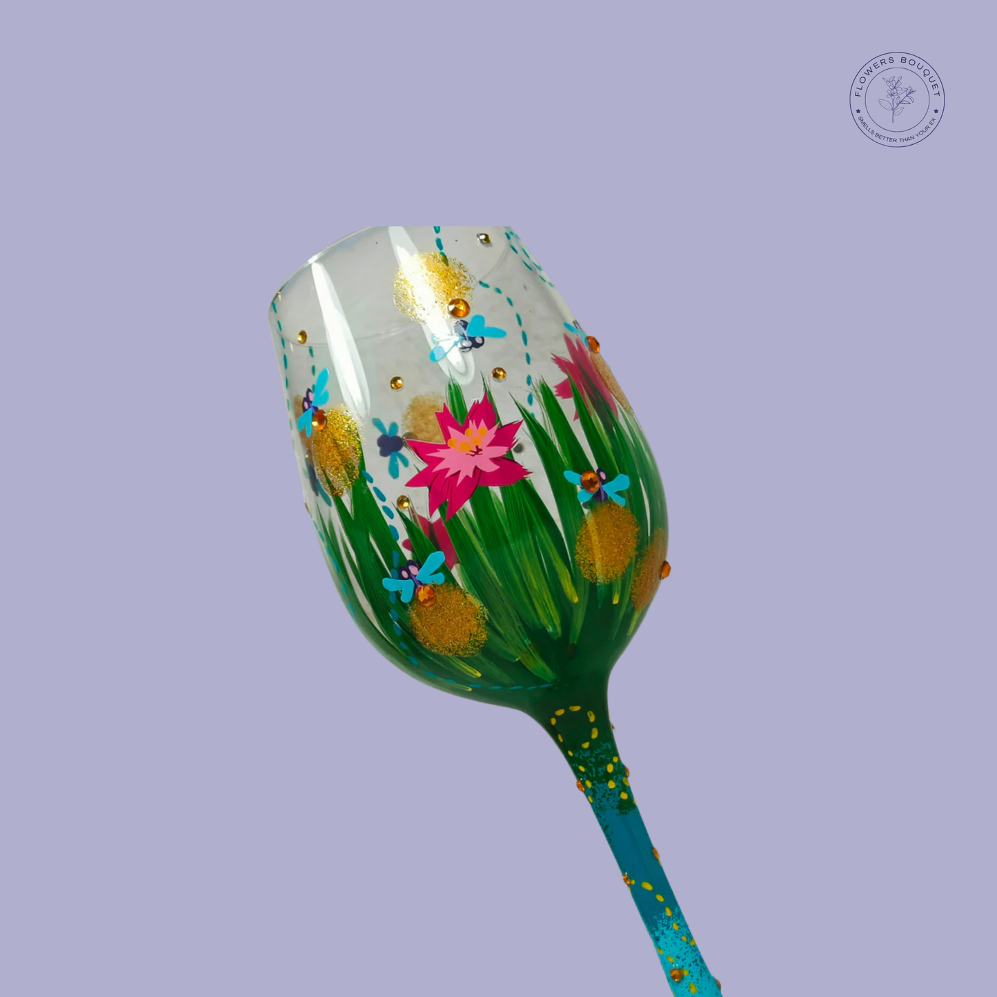 Hand-Painted Lolita Firefly Wine Glass