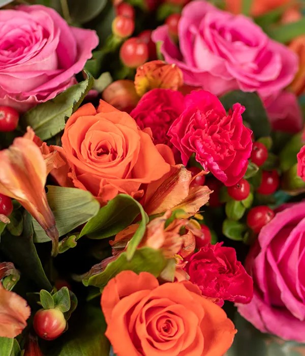 Vibrant Roses and Alstroemeria Bouquet