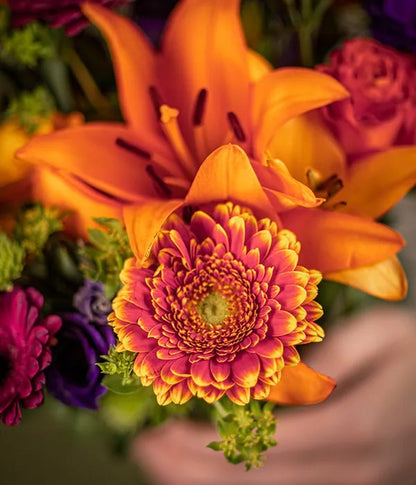 Vibrant Mixed Lily and Gerbera Bouquet
