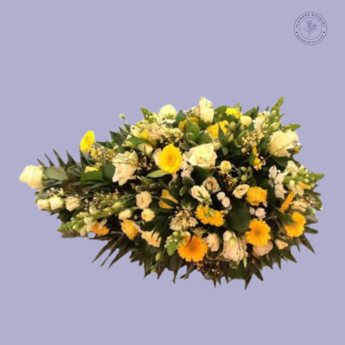 Yellow & White Floral Funeral Tribute
