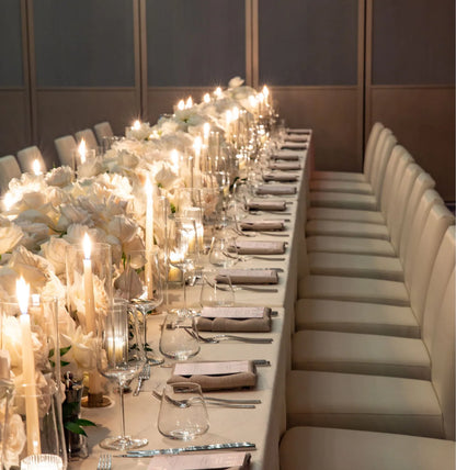 Elegant White Rose Table Setting for Special Events