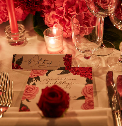 Elegant Floral Table Centerpiece with Candles