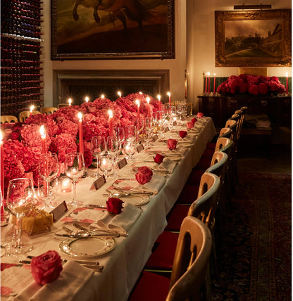 Elegant Floral Table Centerpiece with Candles