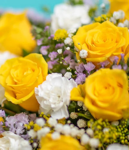 Yellow Rose & Baby's Breath Bouquet